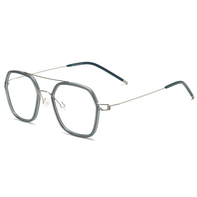 Double Bridge Metal Minimalist Geometric Optical Frames – Low MOQ – Private Label – DPMM3003