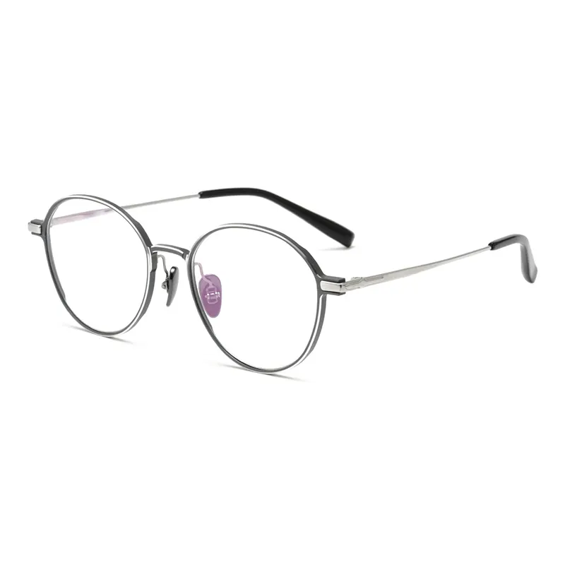 Modern Full-Rim Round Metal Eyeglass Frames – Wholesale – Private Label – DPTM3002