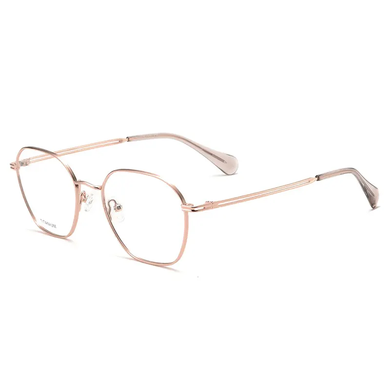 Full-Rim Trendy Geometric Titanium Optical Frames – Low MOQ – Private Label – DPTT3004