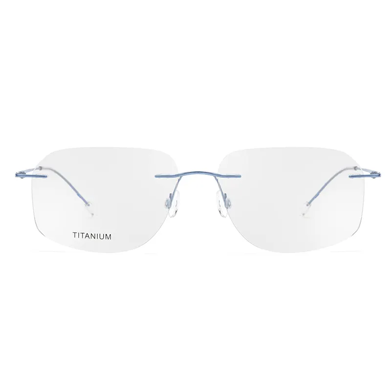 Rimless Minimalist Square Titanium Eyeglass Frames – Low MOQ – Private Label – DPTT3007