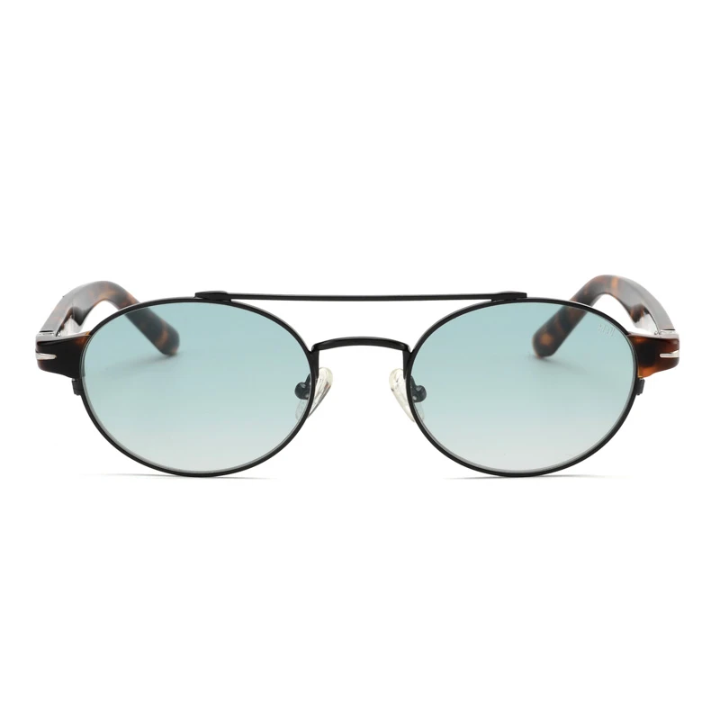 Wholesale Oval Double-Bridge Metal Sunglasses 5131 | Path Optical