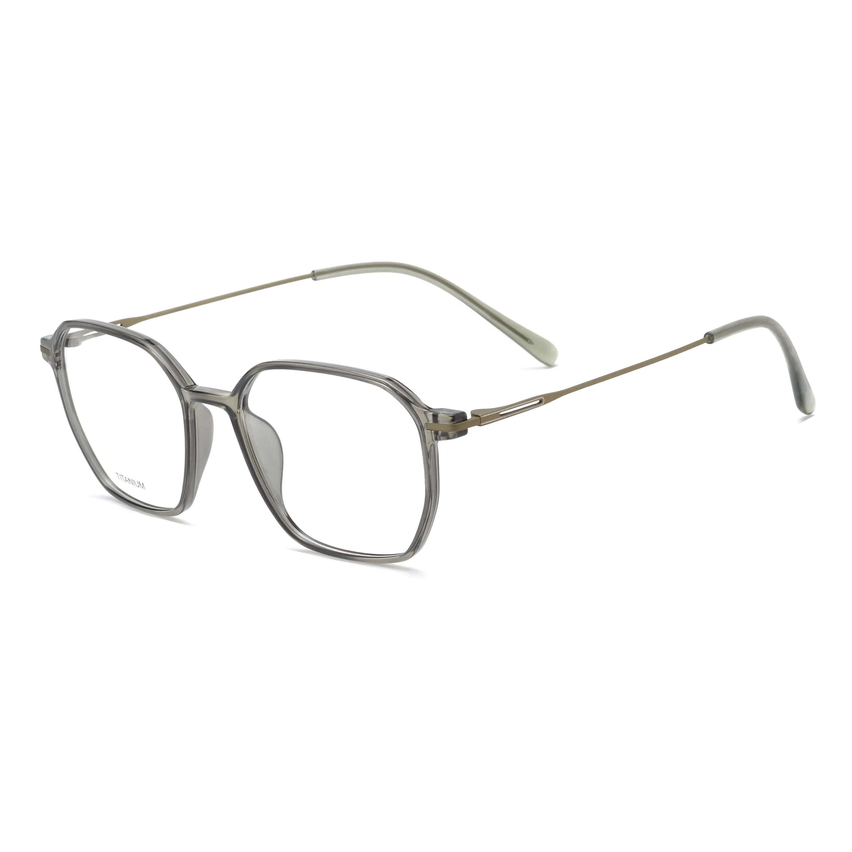 Soft-Square Combination Optical Frame with Slim Metal Temples – PT6001