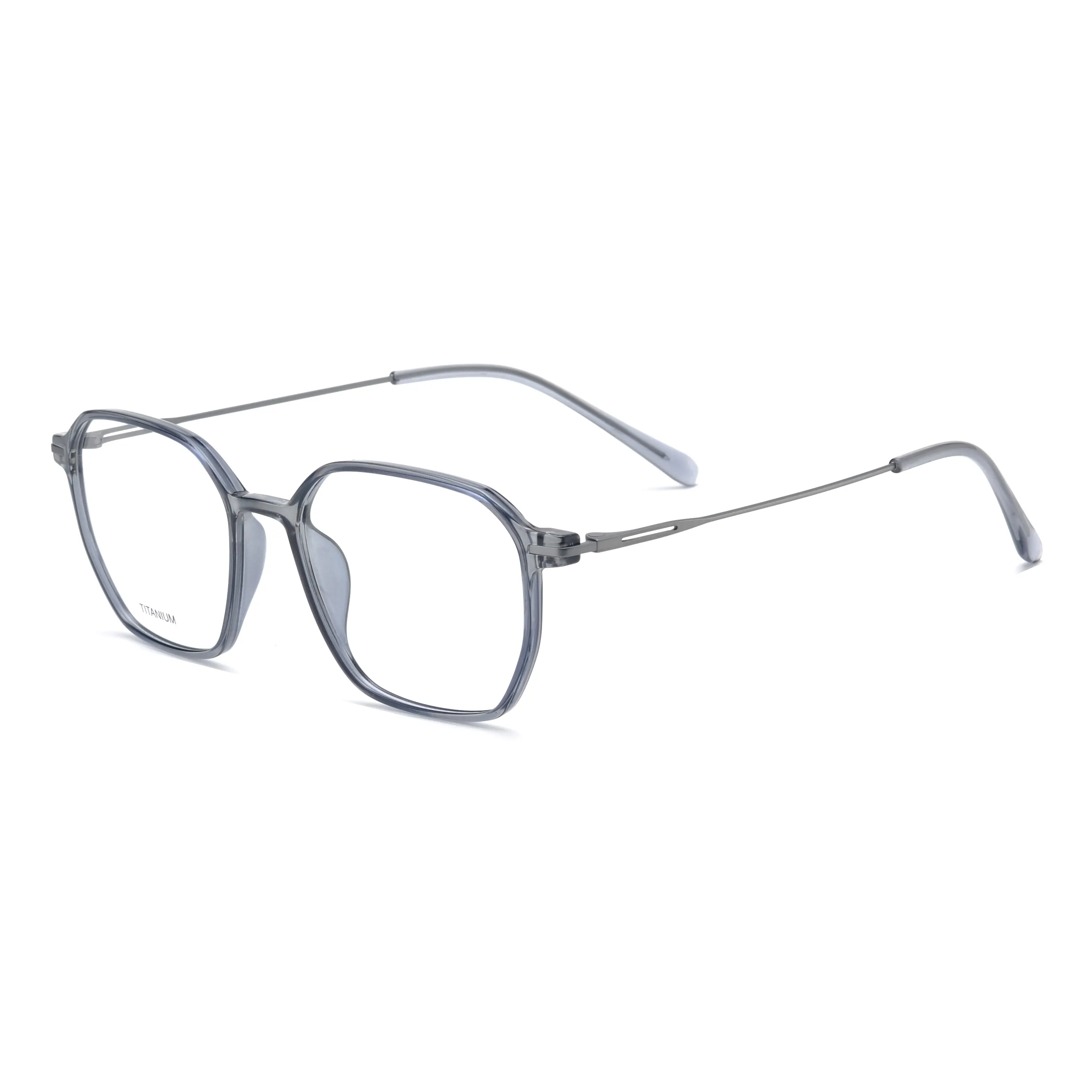 Soft-Square Combination Optical Frame with Slim Metal Temples – PT6001