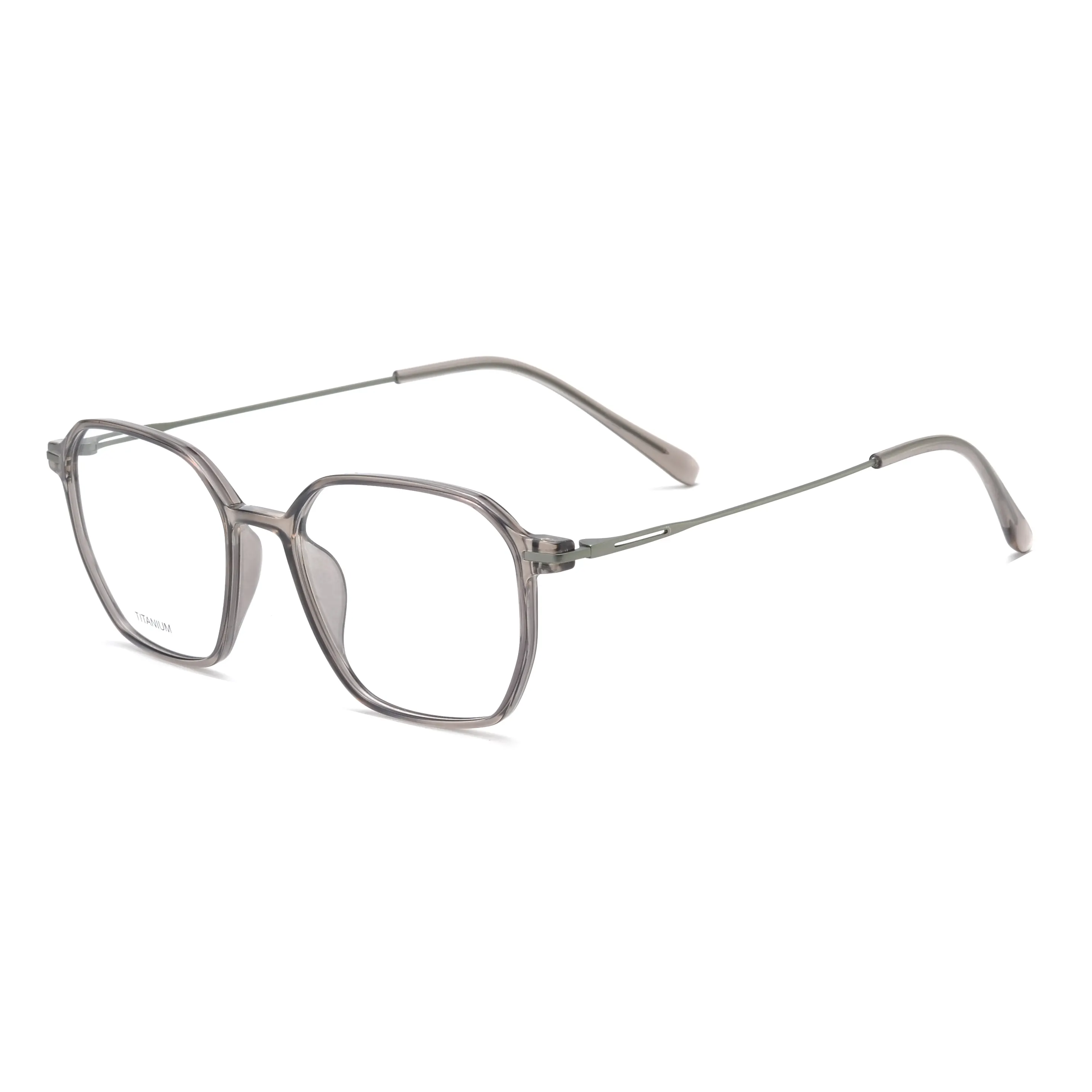 Soft-Square Combination Optical Frame with Slim Metal Temples – PT6001