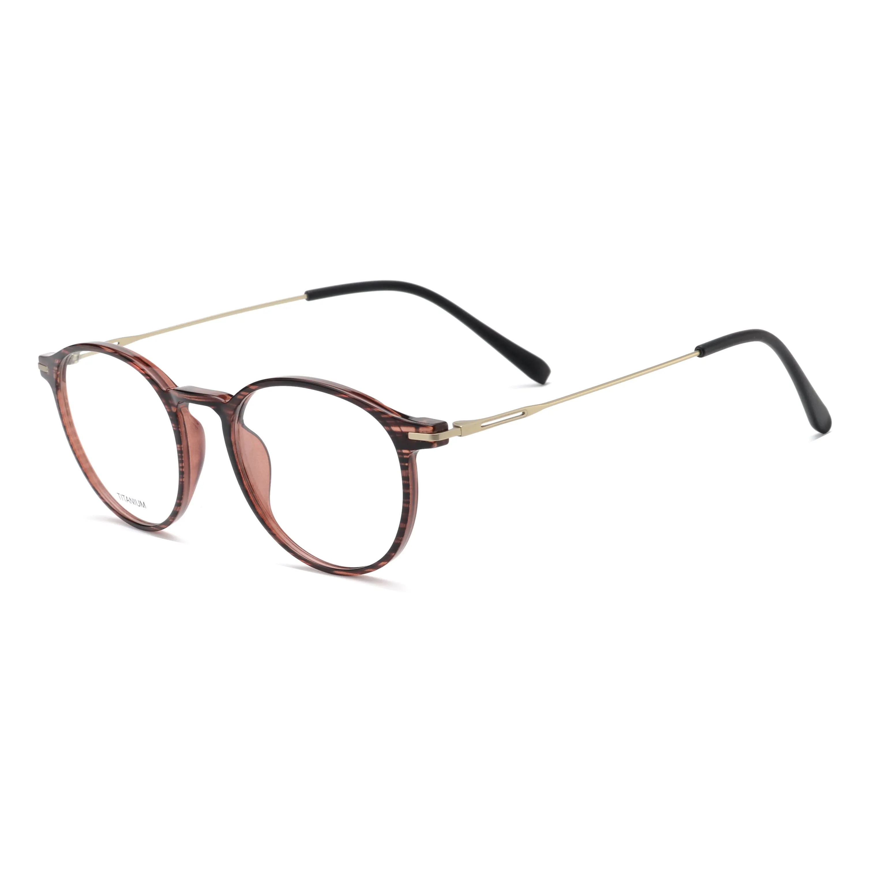 Rounded Panto Optical Glasses with Minimal Metal Temples – PT6003