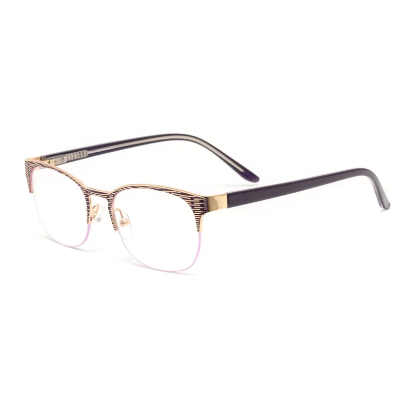 9359 Angular Brow Geometric Panto Eyeglass Frame